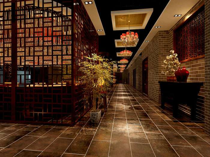 550平米中式火锅店装修设计效果图