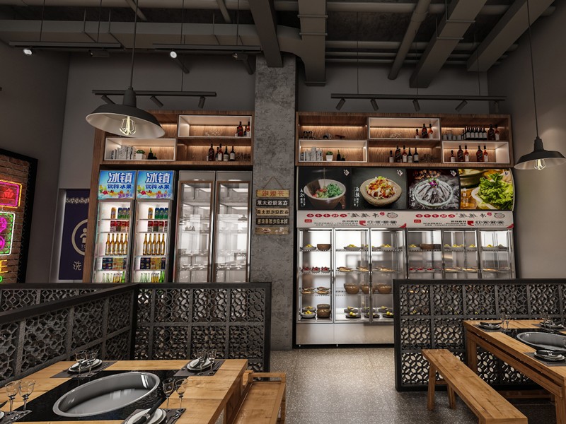 120平米串串火锅店装修设计效果图
