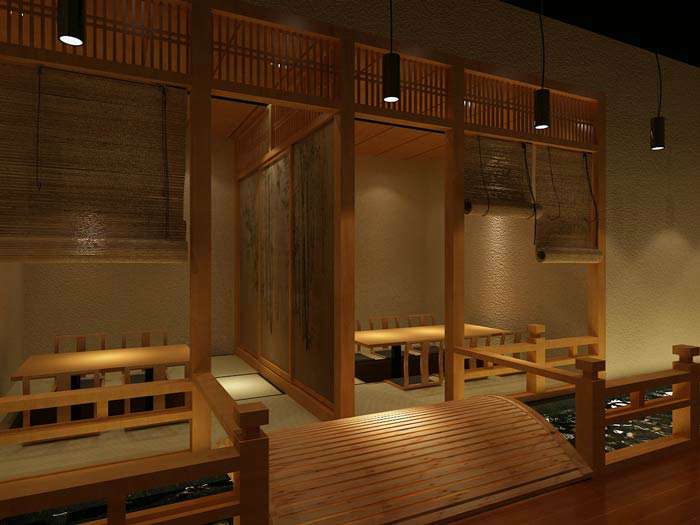 210平米开封日料店装修设计效果图