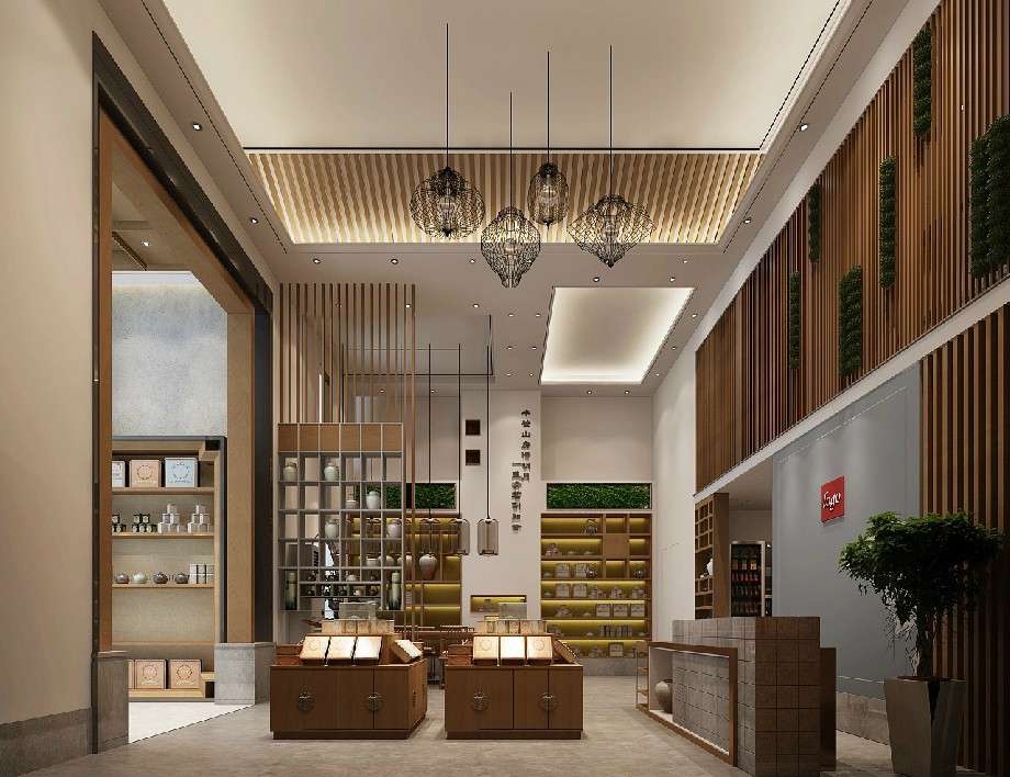 145平米郑州茶叶店装修设计效果图