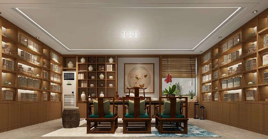 145平米郑州茶叶店装修设计效果图