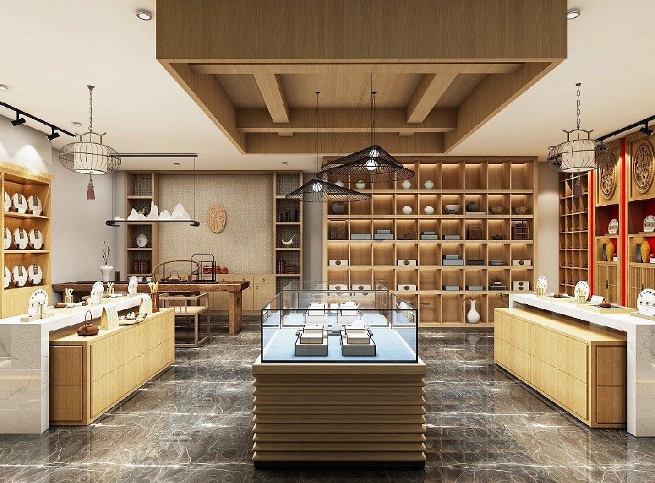 50平米郑州茶叶店装修效果图