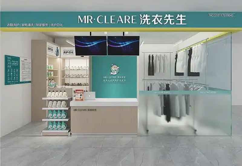 郑州洗衣店装修设计：收衣区与烘干设备区科学布局