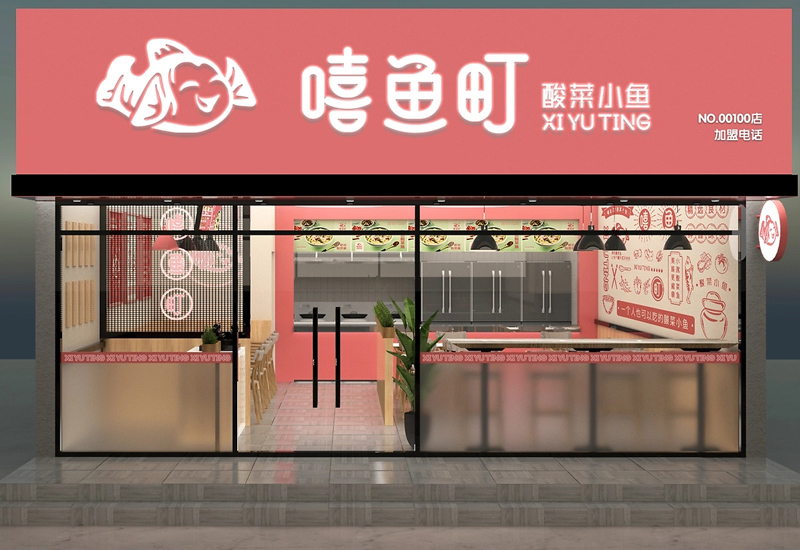郑州快餐店装修设计：明档厨房与快速就餐动线规划