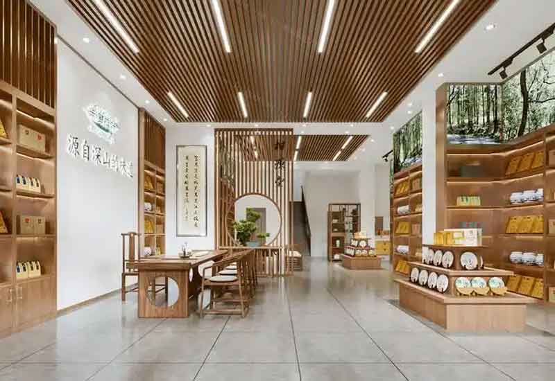 郑州茶叶店设计：中式典雅与品茶区舒适化改造