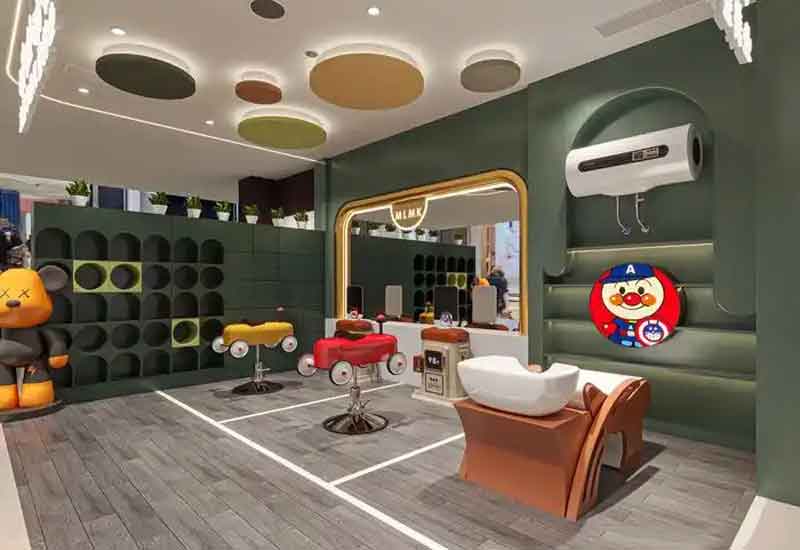 郑州理发店装修：店铺的儿童区软装安全设计