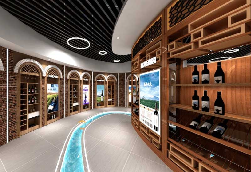 郑州葡萄酒展厅装修设计：解决恒温展示与参观动线的冲突
