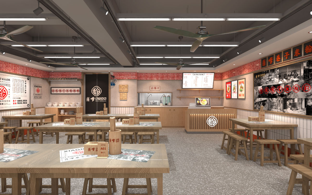 180平米郑州快餐店设计效果图