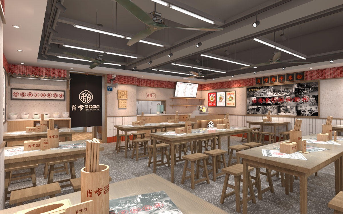180平米郑州快餐店设计效果图