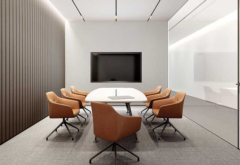 郑州办公室装修设计的投影仪幕布:手动与电动选择