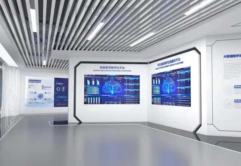 郑州教育企业展厅设计费用(教学成果展墙可更换模块方案)