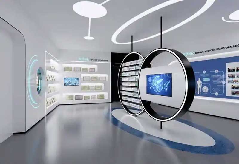 郑州高新技术企业展厅设计费用(实验室设备展项安全隔离)