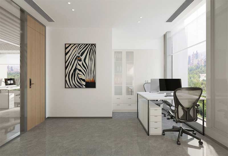 郑州50㎡小户型办公室设计费：紧凑布局，多功能家具施工报价与材料适配